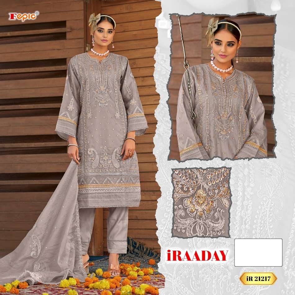 IR-21217 COLOURS BY FEPIC DESIGNER ORGANZA EMBROIDERY DRESSES