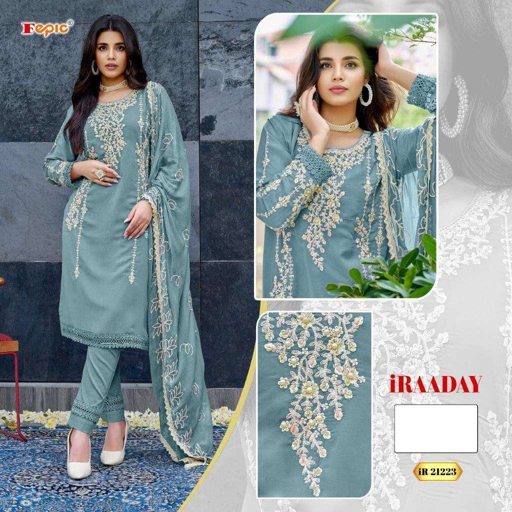 IR-21223 COLOURS BY FEPIC DESIGNER GEORGETTE HEAVY EMBROIDERED PAKISTAN DRESSES