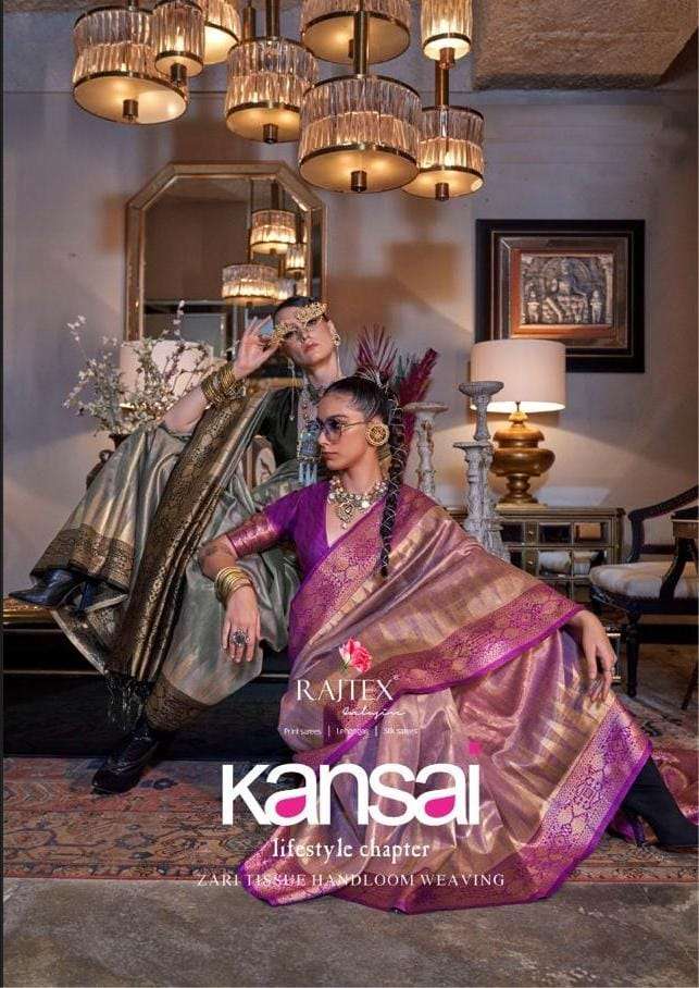 KANSAI SILK BY RAJTEX 393001 TO 393006 SERIES HANDLOOM WEAVING SILK SAREES