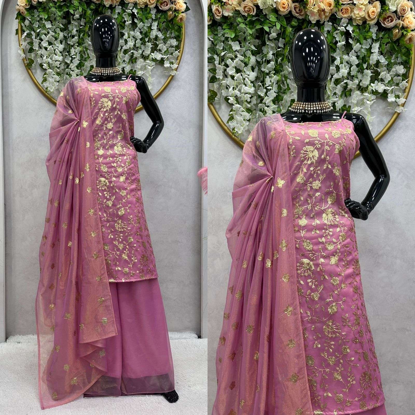 KD-1435 BY ASLIWHOLESALE DESIGNER SOFT FANCY JIMMY CHOO EMBROIDERY DRESS