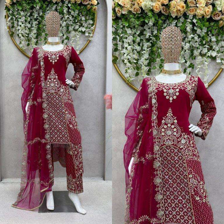 KD-1460 BY ASLIWHOLESALE DESIGNER FACNY FAUX GEORGETTE PRINT DRESSES