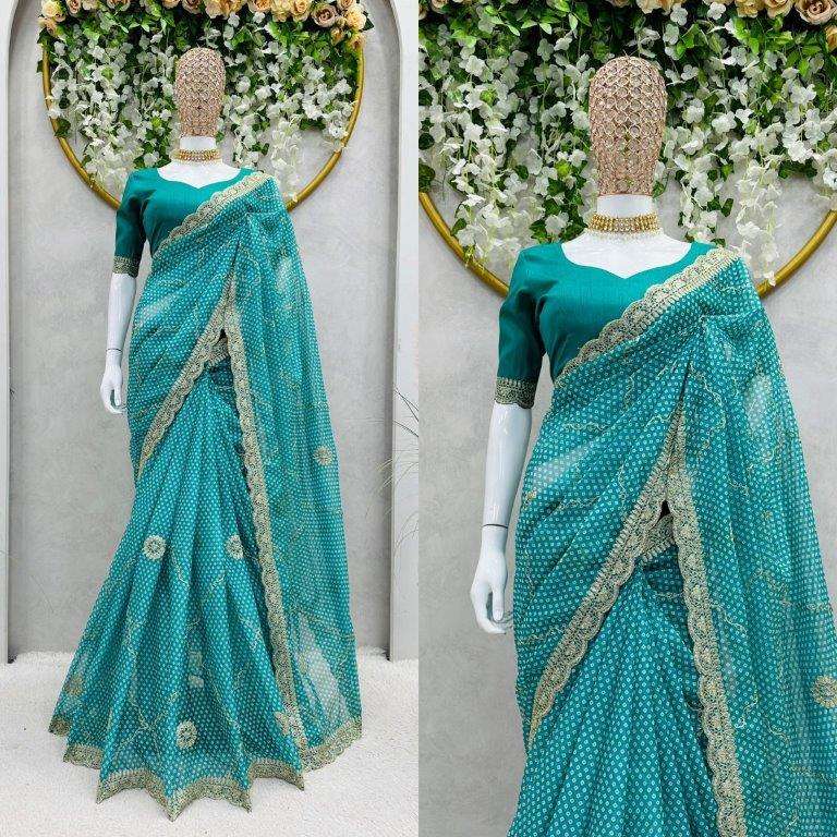 KD-492 BY ASLIWHOLESALE DESIGNER SOFT FANCY SILK PRINTED STITCHED SAREES