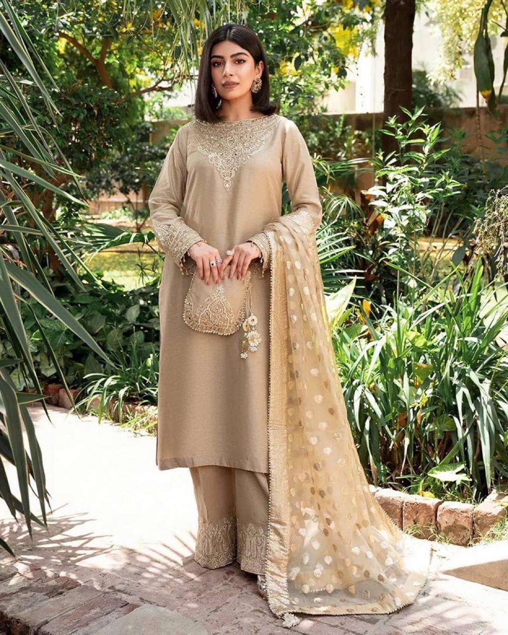 LC-1150 BY ASLIWHOLESALE DESIGNER FACNY GEORGETTE EMBROIDERY DRESSES