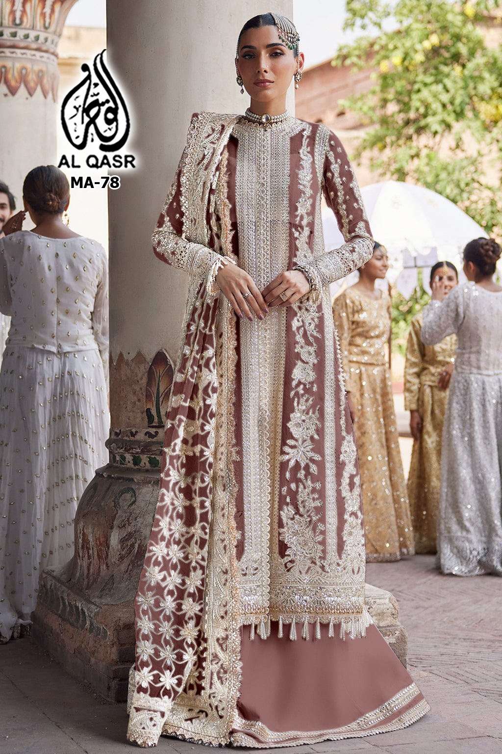 MA-78 COLOURS BY AL QASR DESIGNER FAUX GEORGETTE PAKISTANI DRESSES