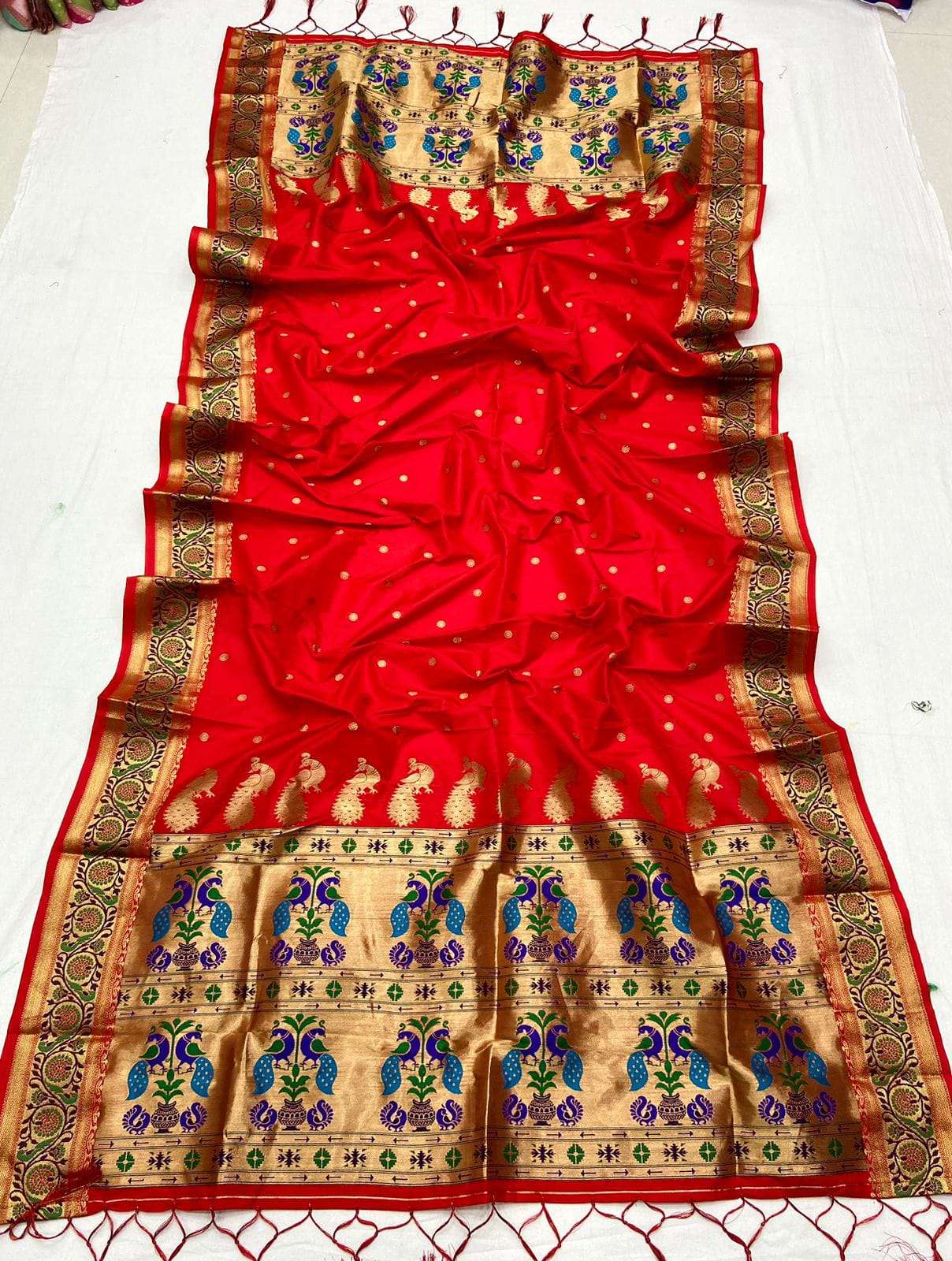 MOR PARROT-04 BY ASLIWHOLESALE DESIGNER PURE FANCY SILK PRINTED DUPATTA