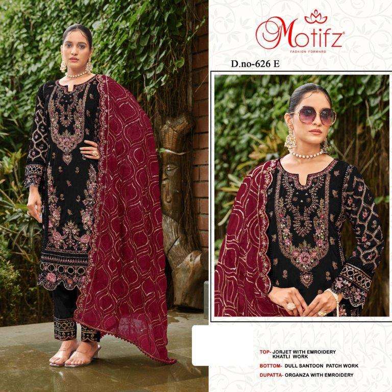 MOTIFZ 626 COLOURS BY MOTIFZ DESIGNER GEORGETTE EMBROIDERY PAKISTANI DRESSES