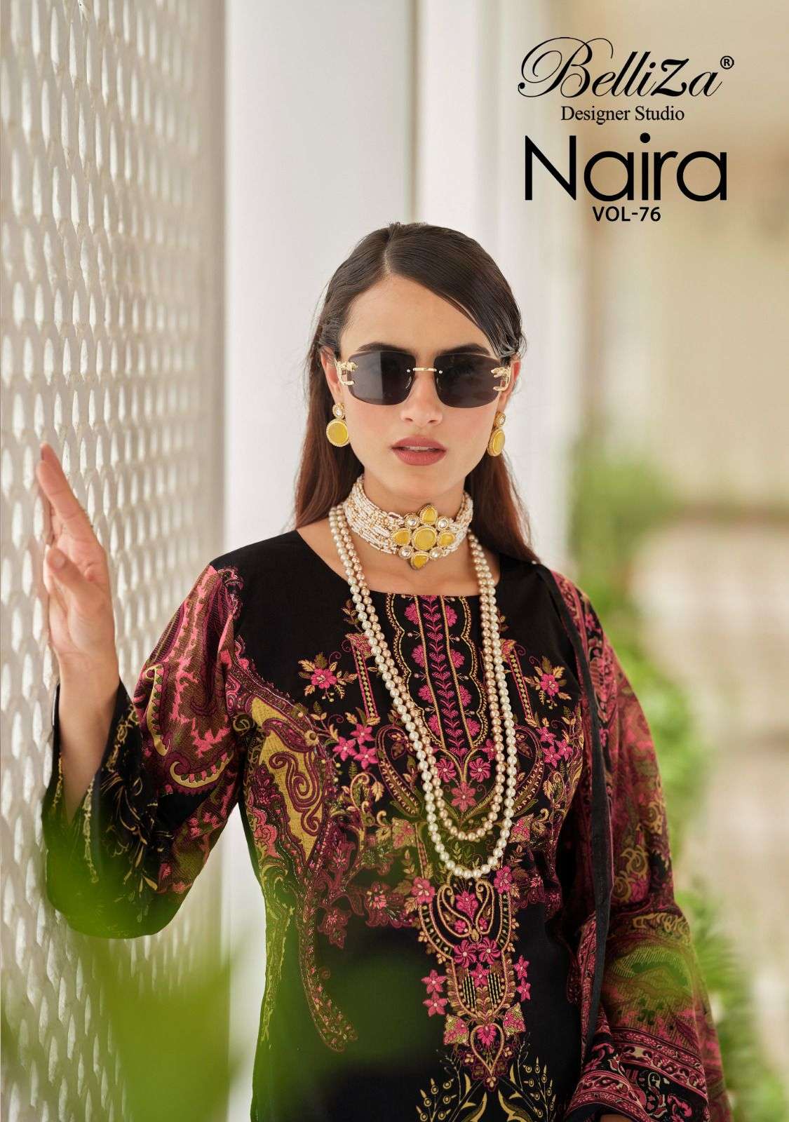 NAIRA VOL-76 BY BELLIZA 978-001 TO 978-008 SERIES COTTON EMBROIDERY DRESSES