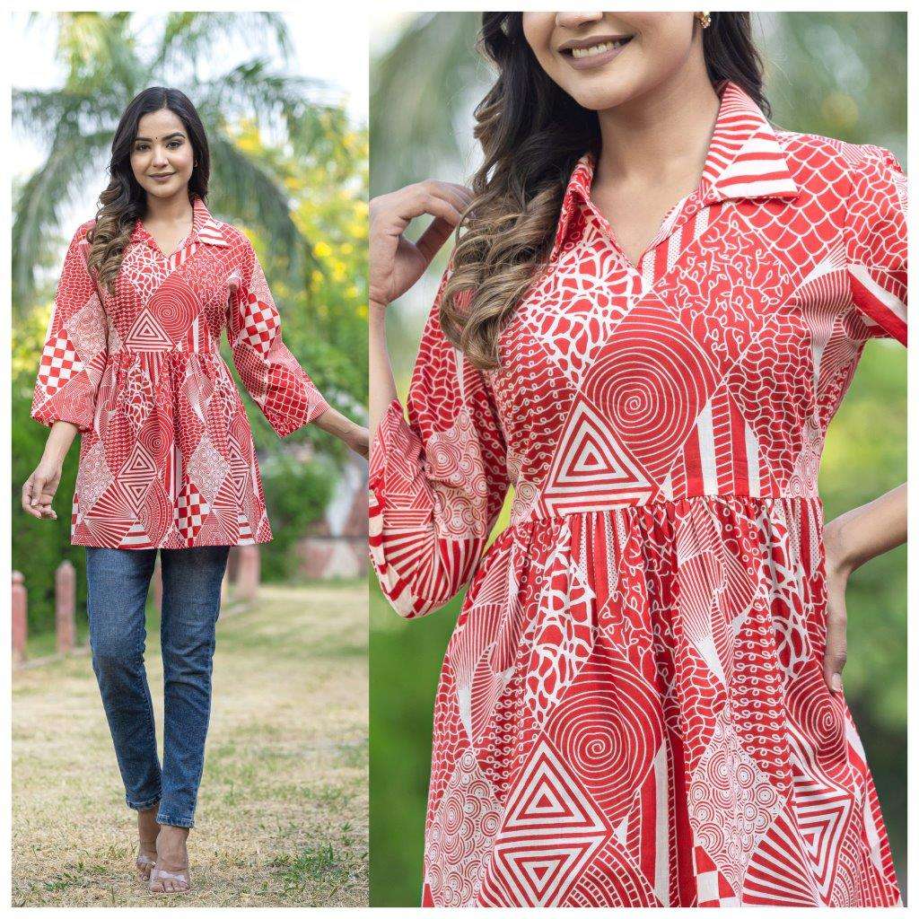 NIMITA VOL-171 BY ASLIWHOLESALE DESIGNER FACNY CAMBRIC COTTON PRINTED TOPS