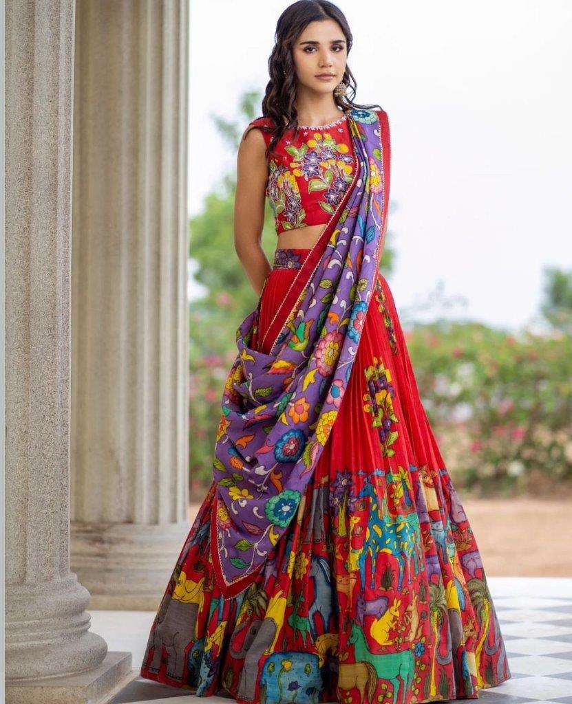 PC-439 COLOURS BY ASLIWHOLESALE DESIGNER FANCY COTTON PRINTED LEHENGAS