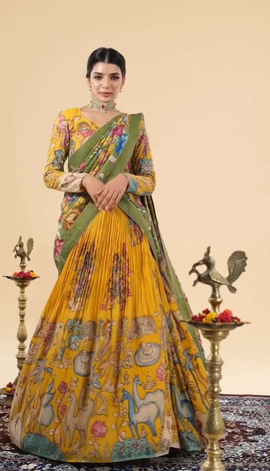 PC-448 HIT DESIGN BY ASLIWHOLESALE DESIGNER FANCY CREPE PRINTED LEHENGAS