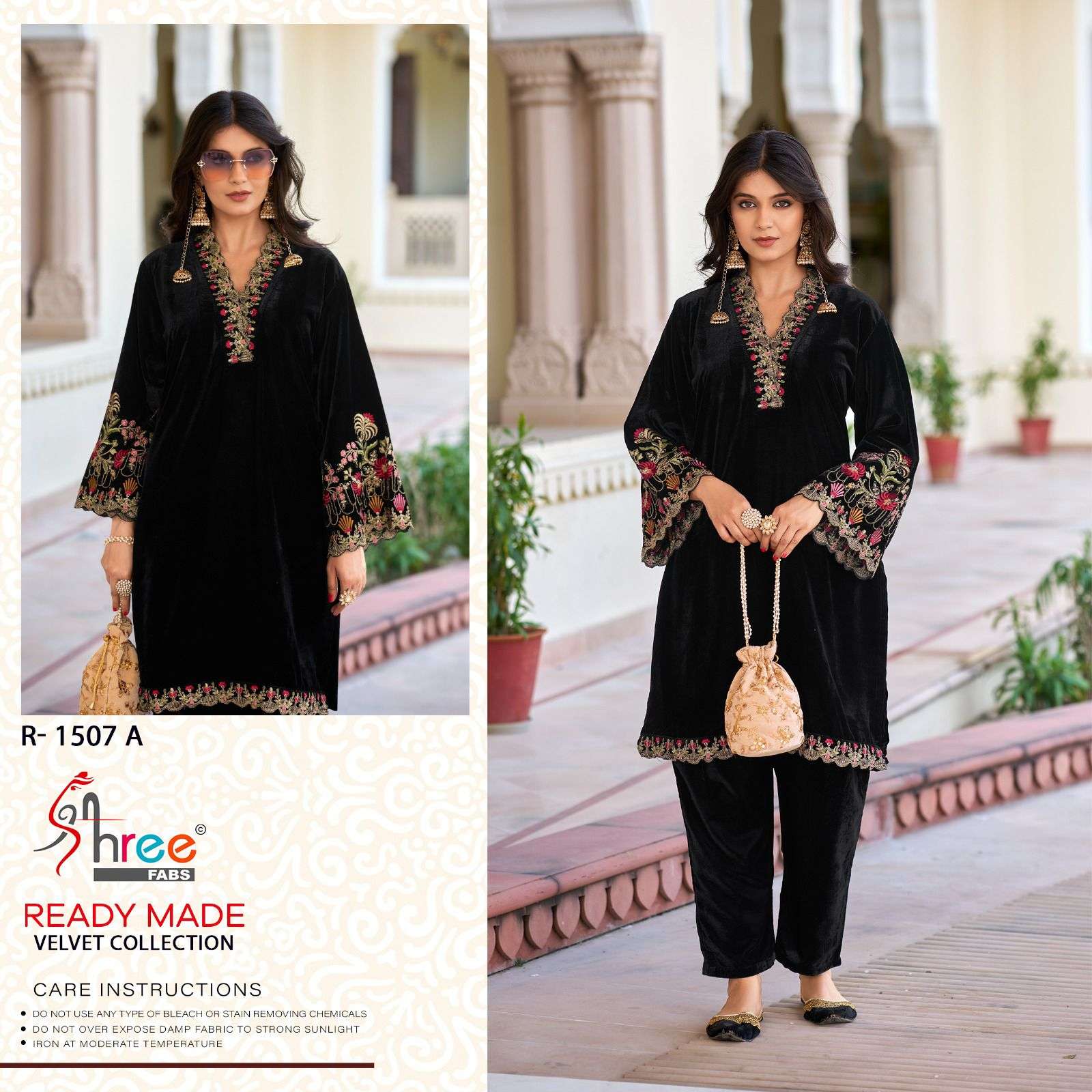 R-1507 COLOURS BY SHREE FABS HEAVY EMBROIDERED VELVET PAKISTANI DRESSES