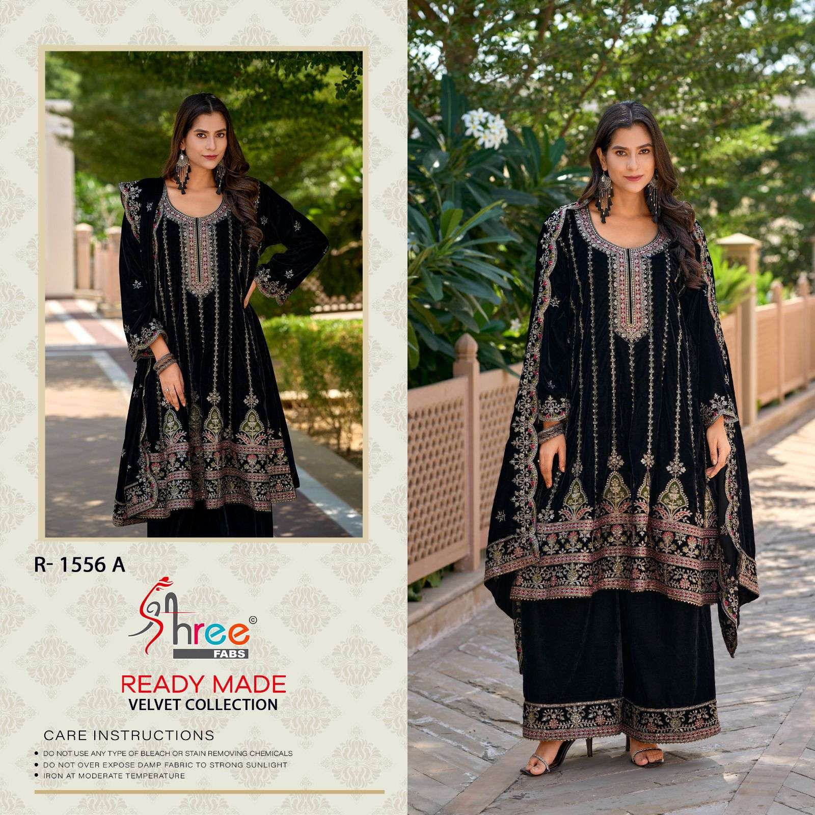 R-1556 COLOURS BY SHREE FABS HEAVY EMBROIDERED VELVET PAKISTANI DRESSES