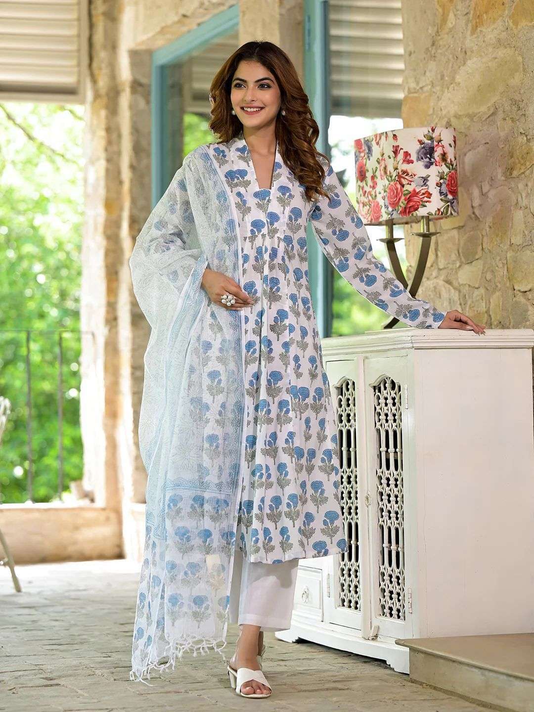 RAMIYA VOL-424 BY ASLIWHOLESALE DESIGNER FACNY PURE COTTON PRINT DRESS 