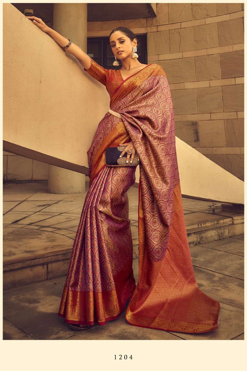 RF-1200 SERIES BY ASLIWHOLESALE DESIGNER VISCOSE SILK PRINTED SAREES