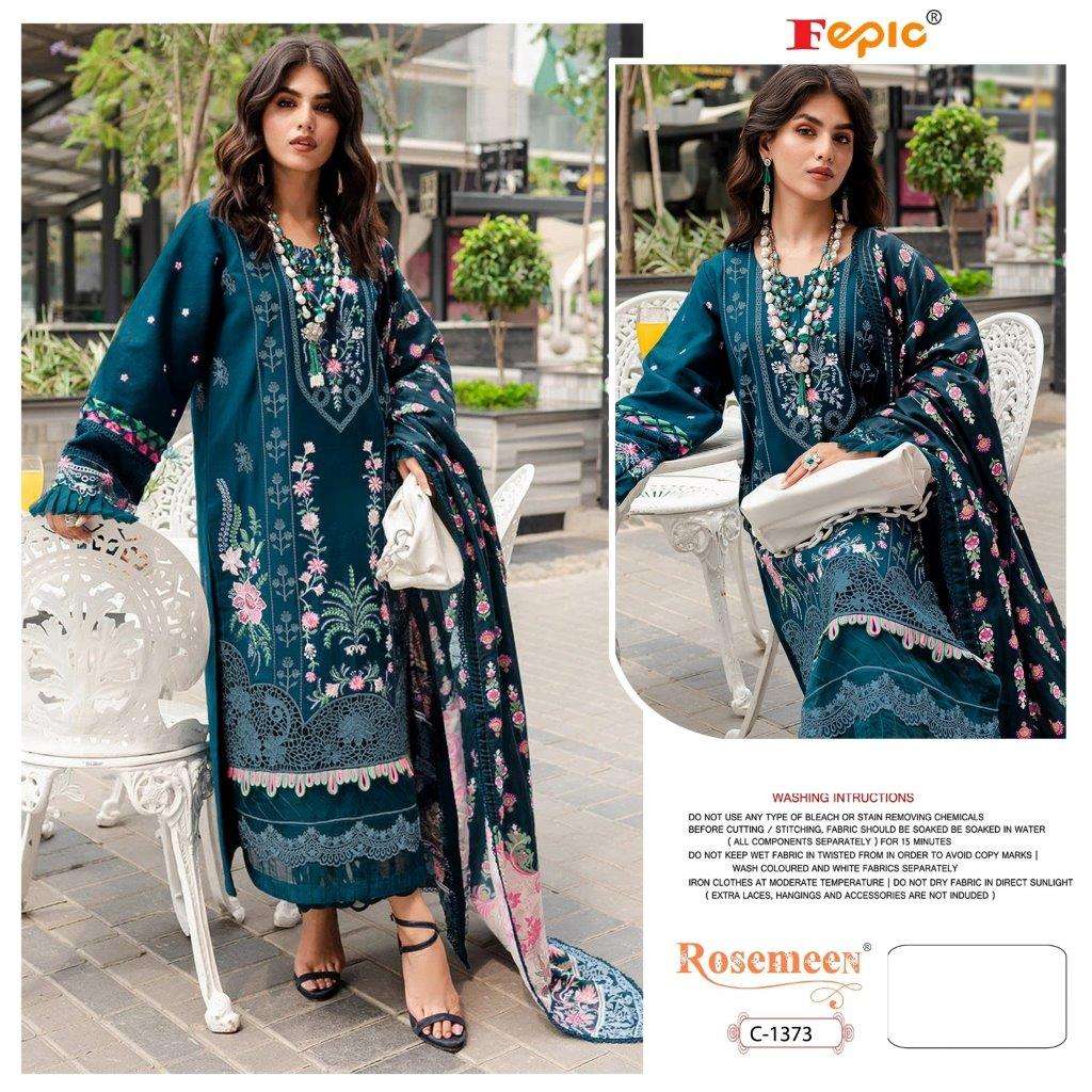 ROSEMEEN C-1373 COLOURS BY FEPIC DESIGNER RAYON EMBROIDERY DRESSES