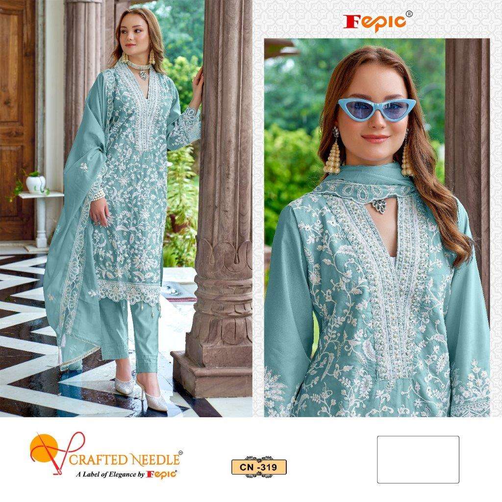 ROSEMEEN CN-319 COLOURS BY FEPIC DESIGNER ORGANZA STICHED PAKISTANI DRESSES