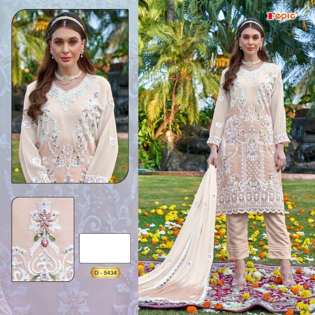 ROSEMEEN D-5434 COLOURS BY FEPIC DESIGNER GEORGETTE EMBROIDERY DRESSES