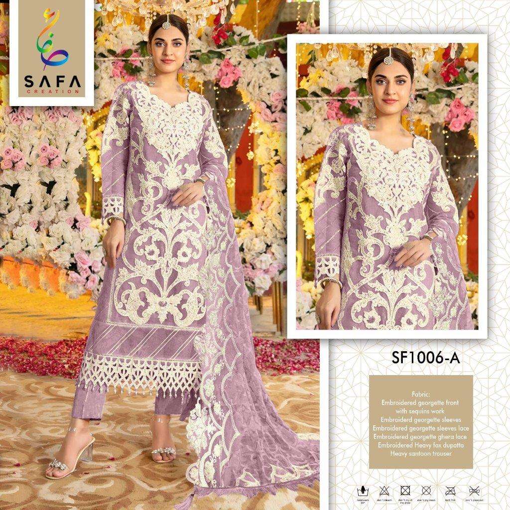 SAFA 1006 COLOURS BY SAFA CREATION DESIGNER GEORGETTE PAKISTANI DRESSES