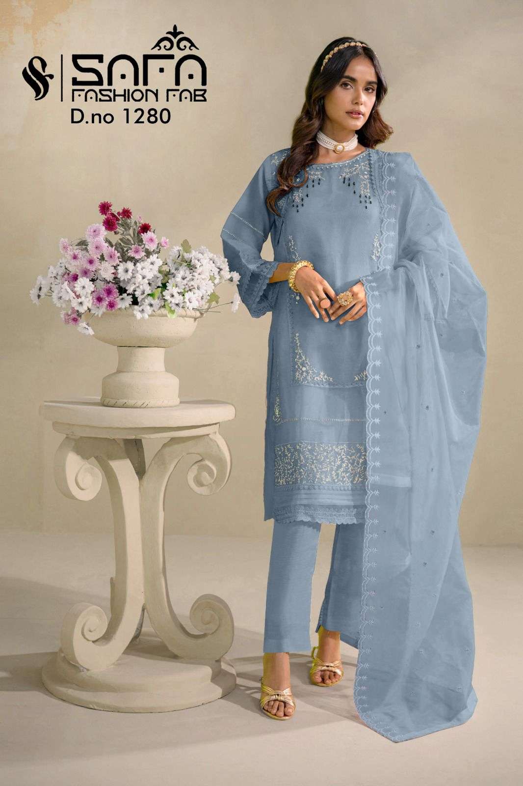 SAFA 1280 BY SAFA FASHION HUB DESIGNER GEORGETTE STITCHED PAKISTANI DRESSES