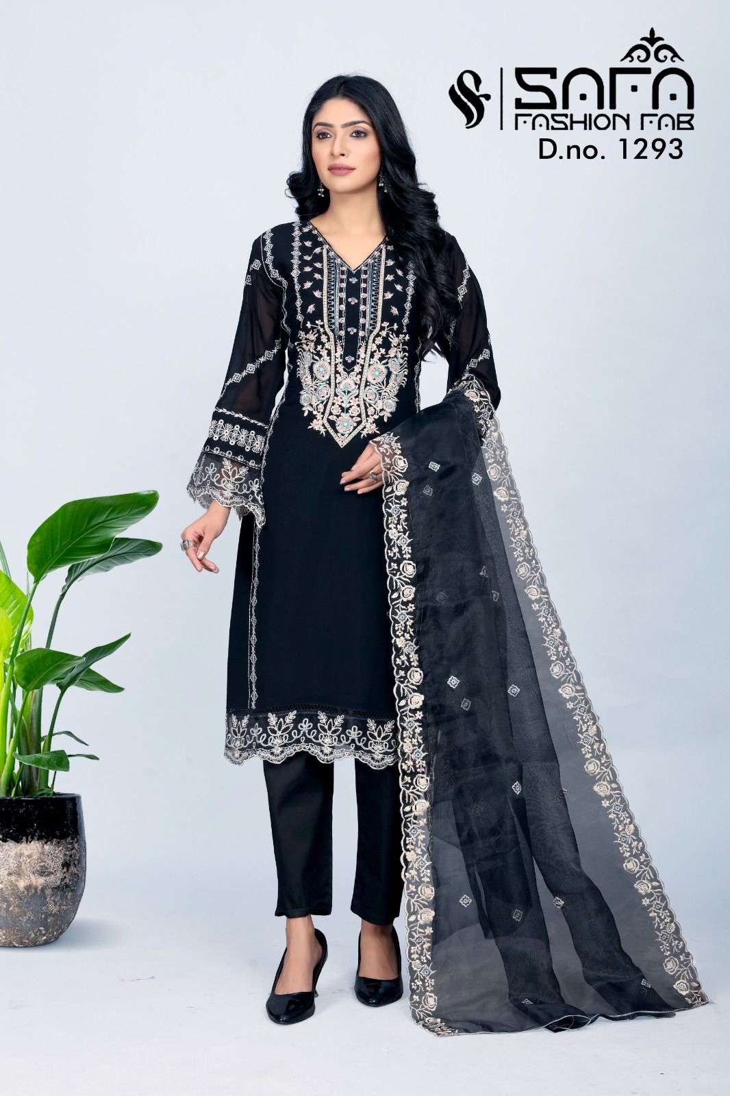 SAFA 1293 COLOURS BY SAFA FASHION HUB GEORGETTE STITCHED PAKISTANI DRESSES