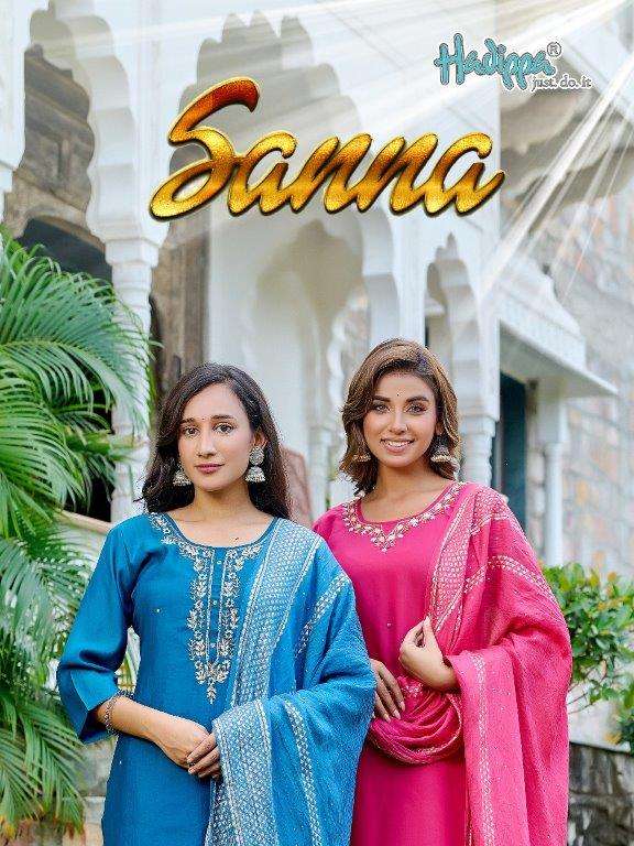 SANNA BY HADIPPA 1001 TO 1006 SERIES DESIGNER FANCY ROMAN PRINT DRESSES