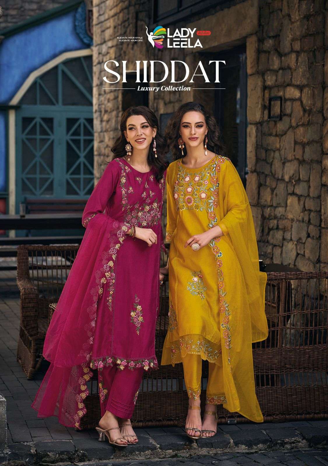 SHAHIDA BY LADY LEELA 1411 TO 1416 SERIES VISCOSE DIGITAL PRINT DRESSES