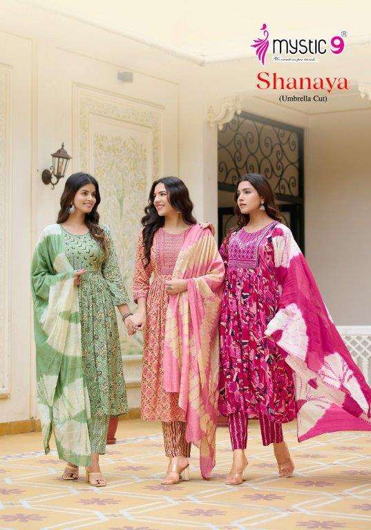 SHANAYA VOL-05 BY MYSTIC 9 1001 TO 1008 SERIES TWO TON FOIL PRINT DRESSES