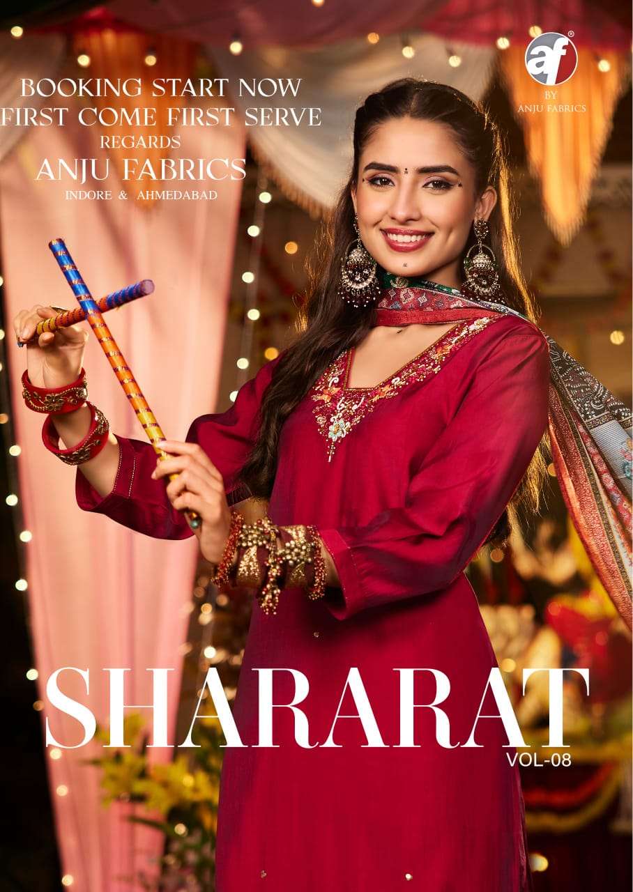 SHARARAT VOL-8 BY ANJU FABRICS 4001 TO 4005 SERIES MODAL SILK DRESSES