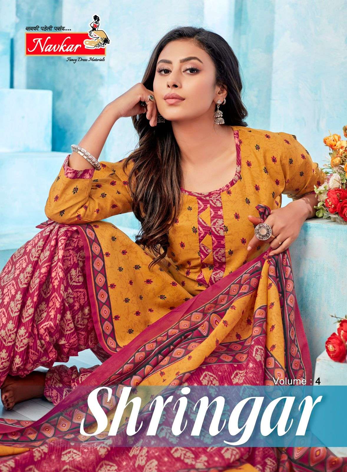 SHRINGAR VOL-4 BY NAVKAR 401 TO 416 SERIES COTTON PRINT STITCHED DRESSES