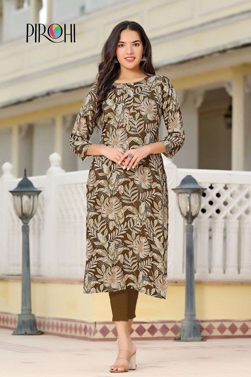 SIRI VOL-01 BY PIROHI 1001 TO 1014 SERIES DESIGNER RAYON FANCY KURTIS