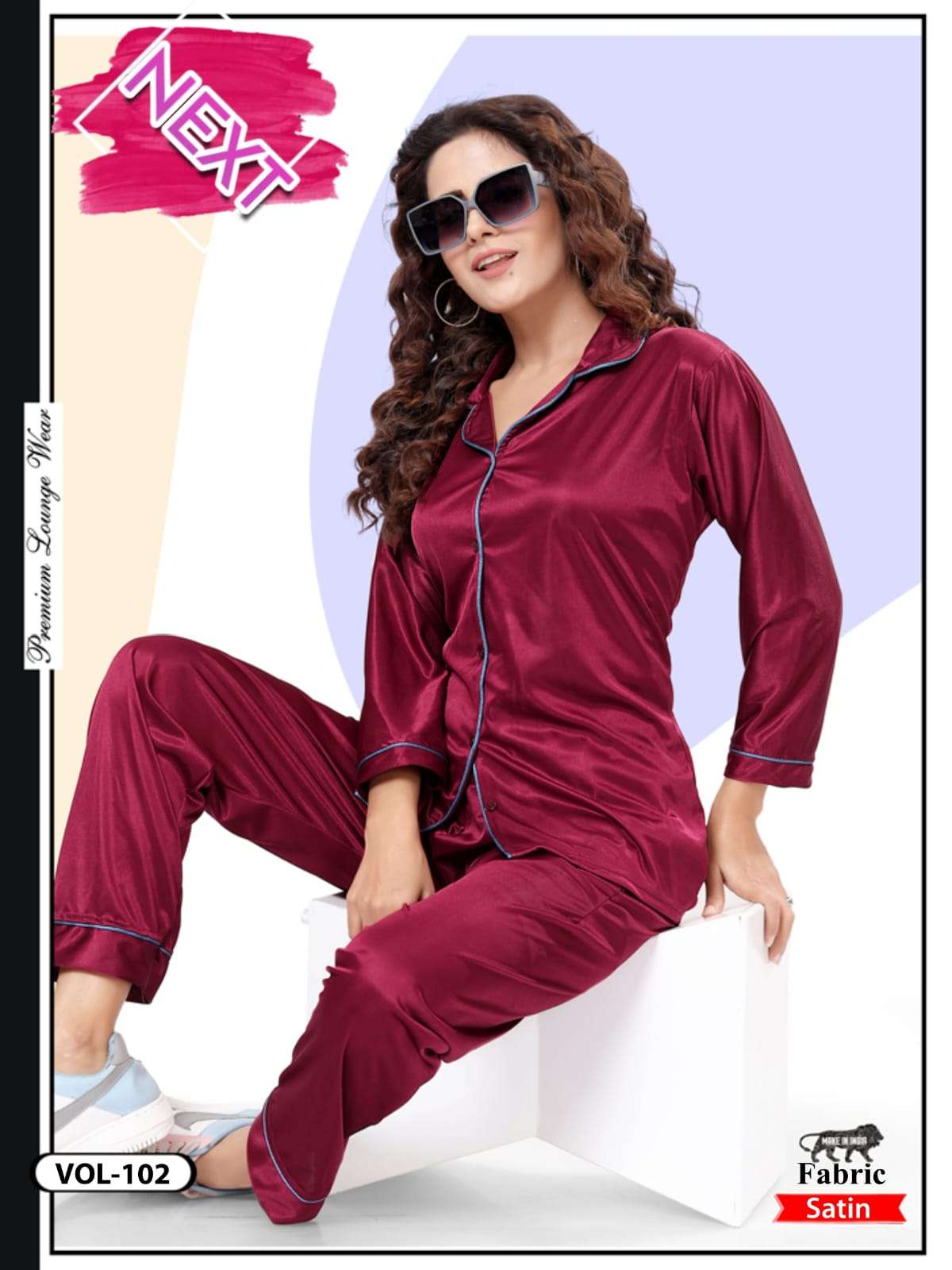 SUMMER SPECIAL KN-102 BY ASLIWHOLESALE SINKER SATIN PRINTED NIGHT DRESSES