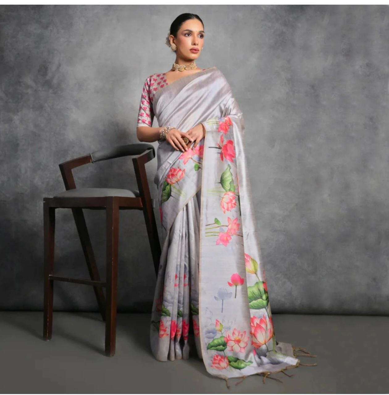 TAMANNA SILK BY ASLIWHOLESALE DESIGNER FANCY SOFT SILK PRINTED SAREES