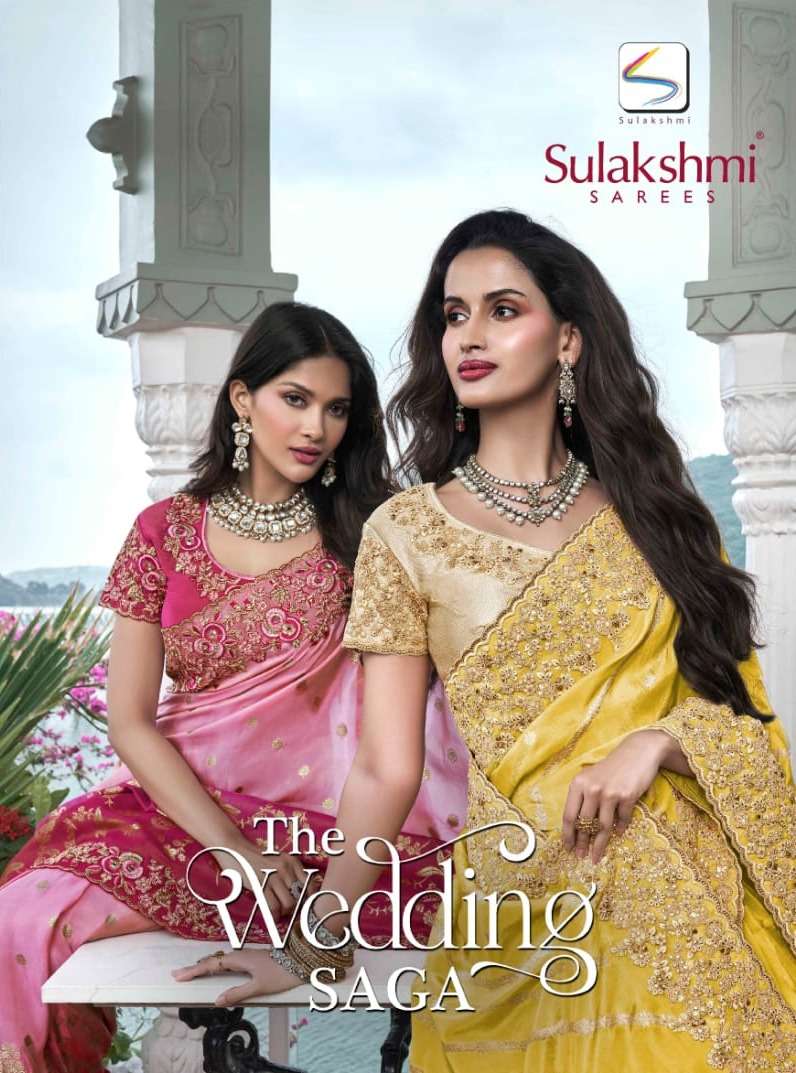 THE WEDDING SAGA BY SULAKSHMI 8401 TO 8412 DESIGNER ORGANZA SILK SAREES