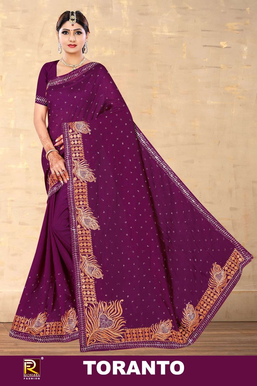 TORANTO BY RONISHA FASHION DESIGNER FANCY SHIMER DIAMOND WORK SAREES