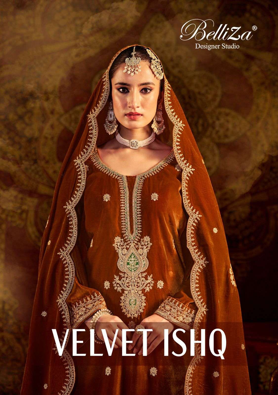 VELVET ISHQ BY BELLIZA 990-001 TO 990-004 SERIES PURE VELVET PRINT DRESSES