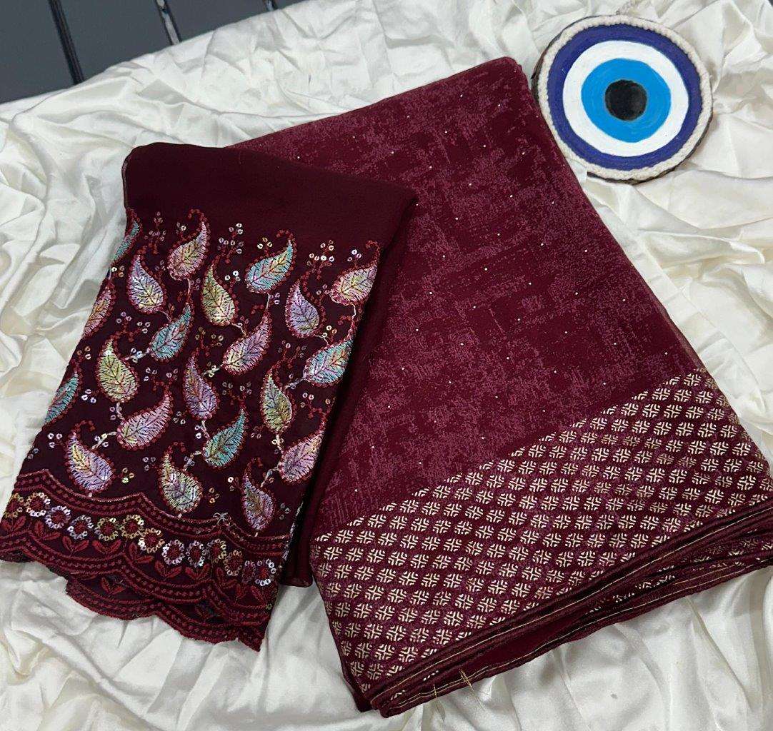 VELVET QUEEN BY ASLIWHOLESALE DESIGNER SOFT GEORGETTE PRINTED SAREES