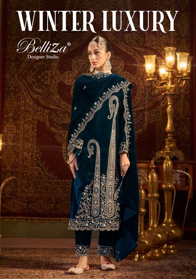 WINTER LUXURY BY BELLIZA 977-001 TO 977-004 SERIES PURE VELVET PRINT DRESSES