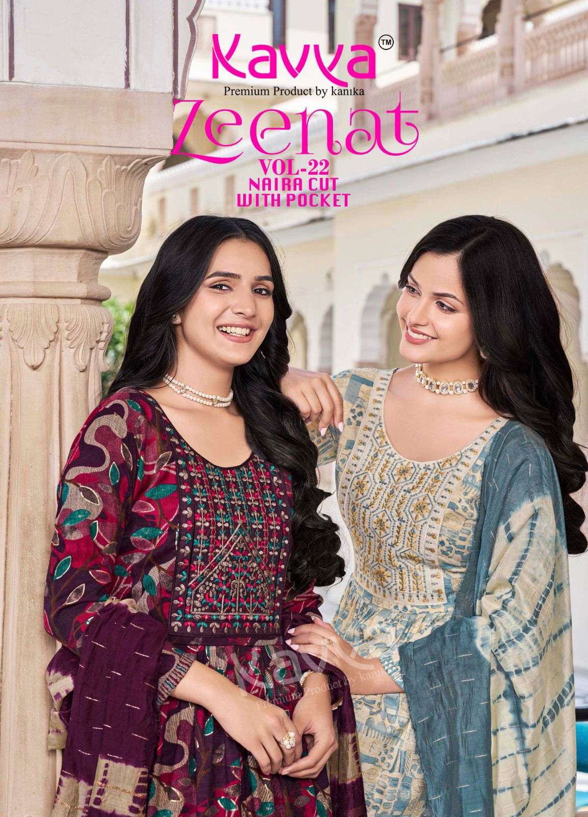 ZEENAT VOL-22 BY KAVYA 22001 TO 22010 SERIES CAPSULE PRINTED DRESSES