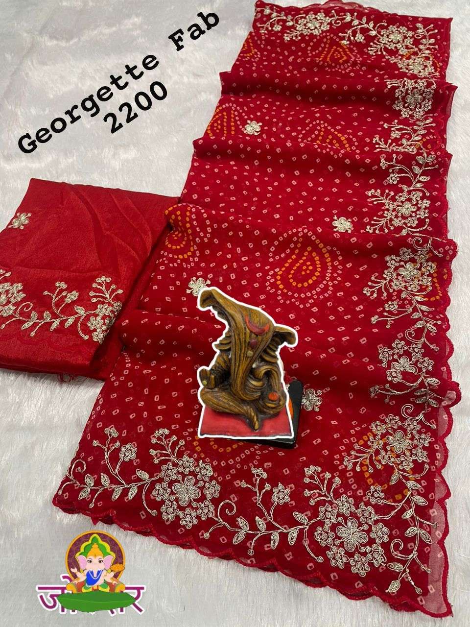 2200 HIT COLOUR BY ASLIWHOLESALE PURE GEORGETTE BADHANI SAREES