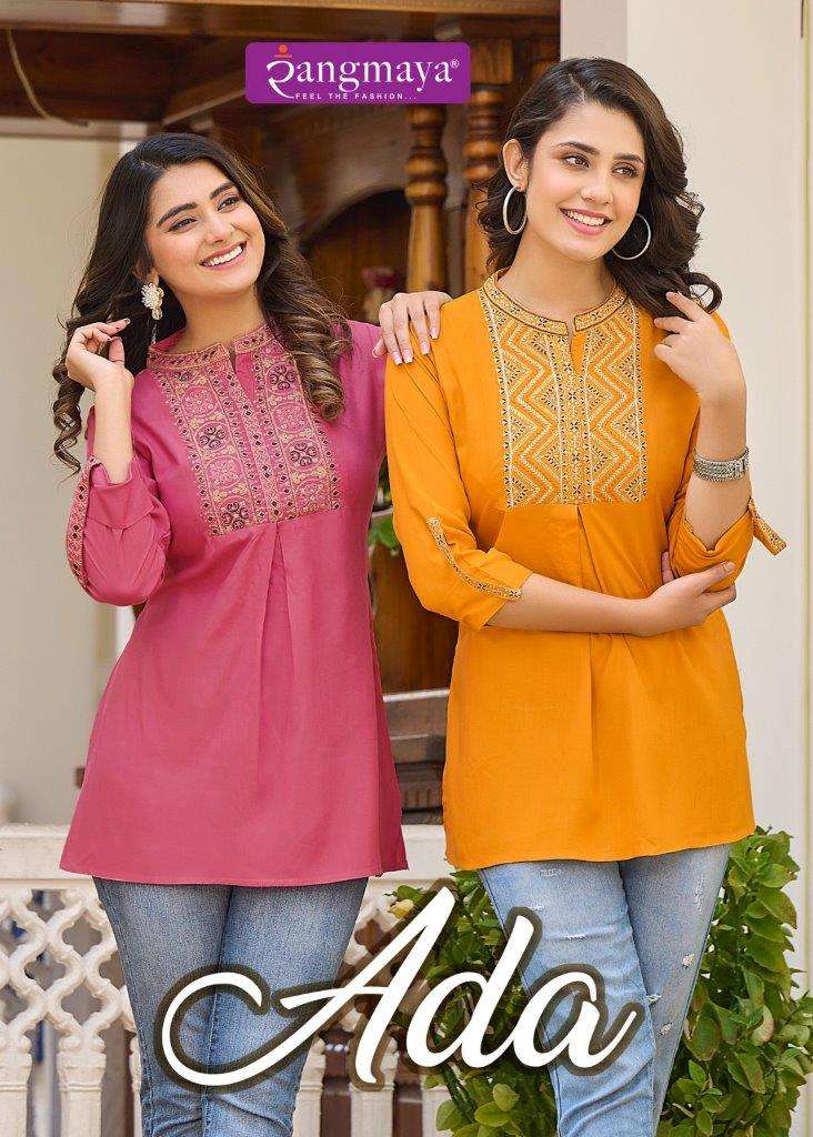 ADA BY RANGMAYA 101 TO 108 SERIES FANCY DIGITAL RAYON PRINT TOPS