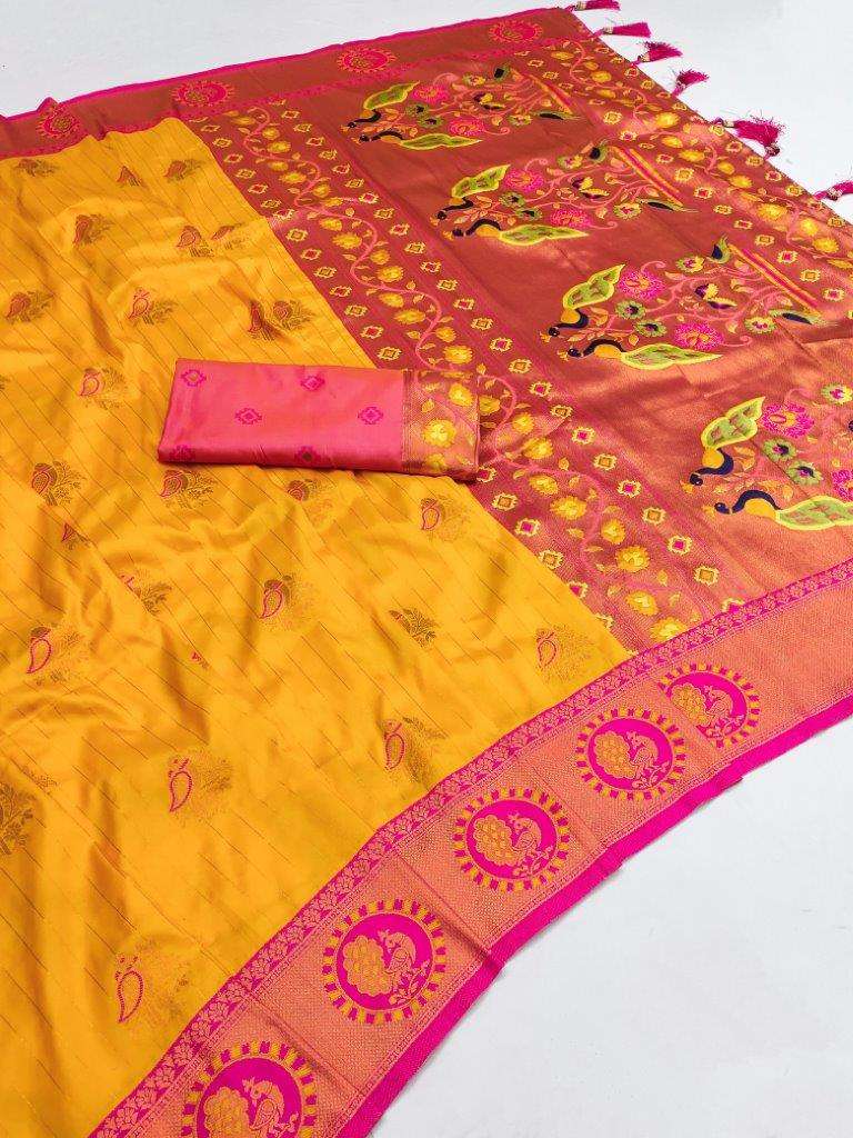 ANUPAMA PAITHANI BY ASLIWHOLESALE DESIGNER SOFT PAITHANI SILK WEAVING SAREES