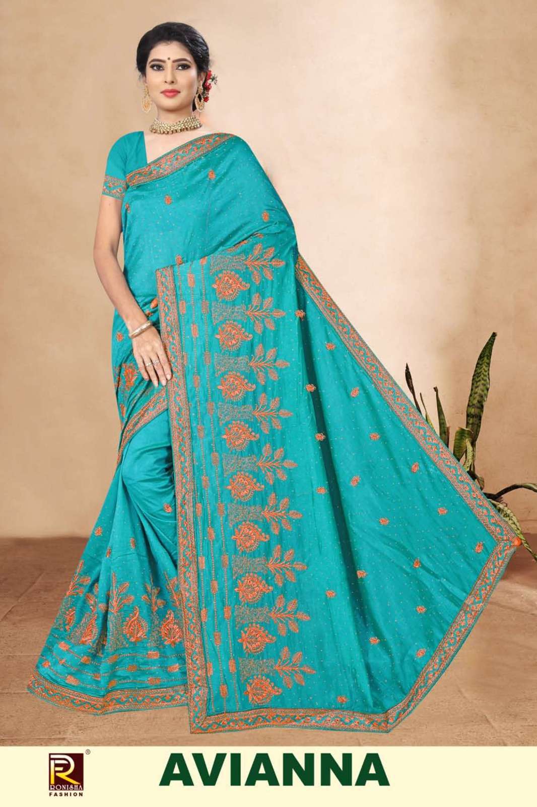 AVIANNA BY RONISHA FANCY VICHITRA EMBROIDERED SAREES 