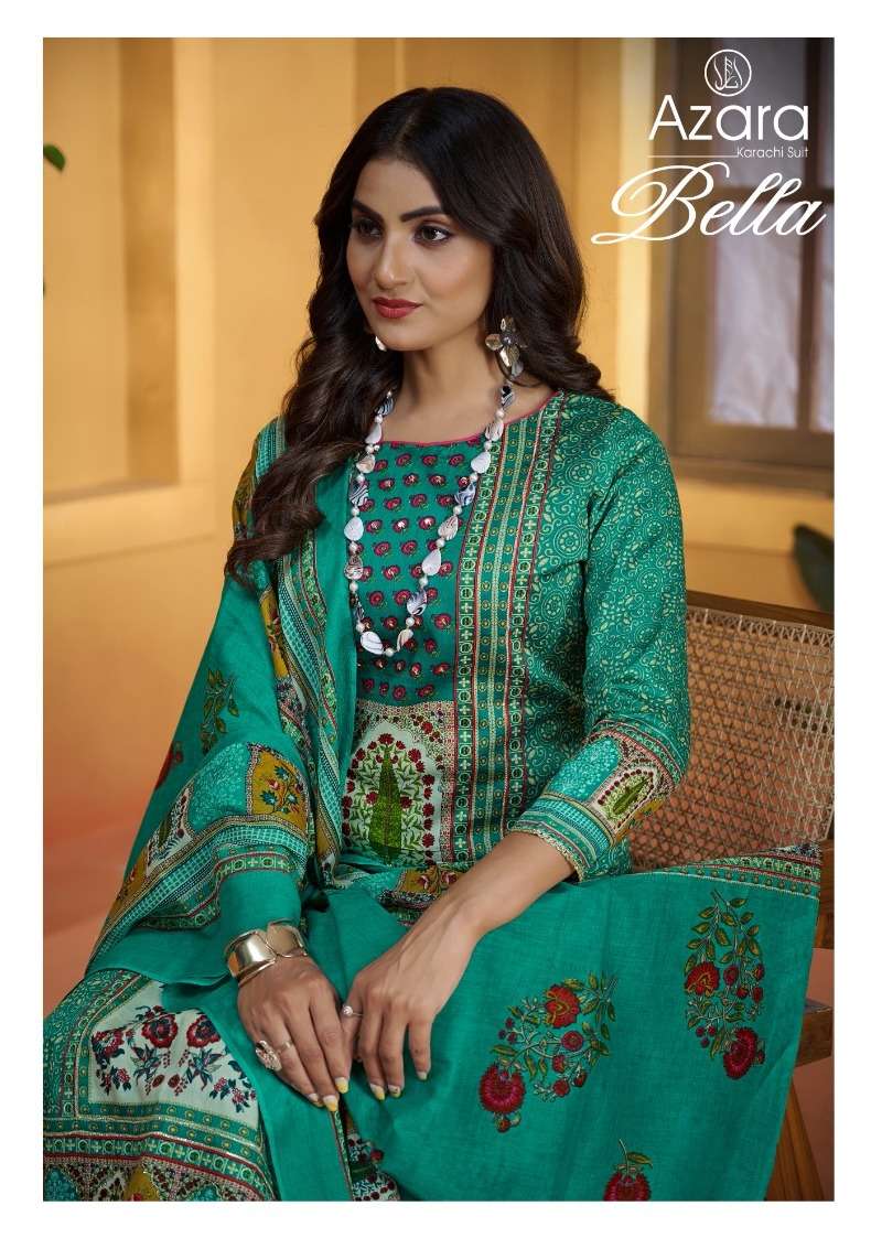 AZARA BELLA BY RADHIKA FASHION 6001 TO 6004 SERIES DESIGNER COTTON DRESSES