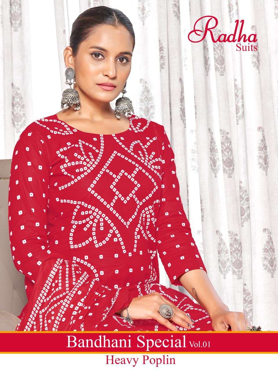 BANDHANI SPECIAL VOL-01 BY RADHA SUITS 1001 TO 1010 SERIES COTTON PRINTED DRESSES