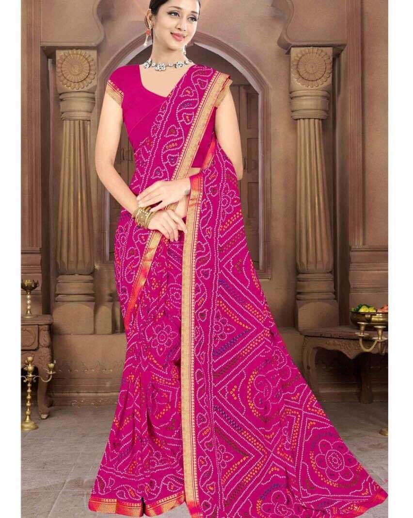 BANDHEJ VOL-03 BY ASLIWHOLESALE GEORGETTE BANDHANI PRINTED SAREES 