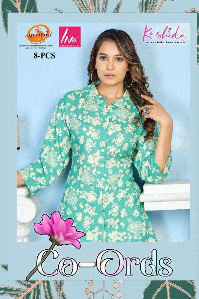 CO-ORDS VOL-01 BY KASHIDA 1001 TO 1008 DESIGNER FACNY RAYON PRINT CO-ORDS