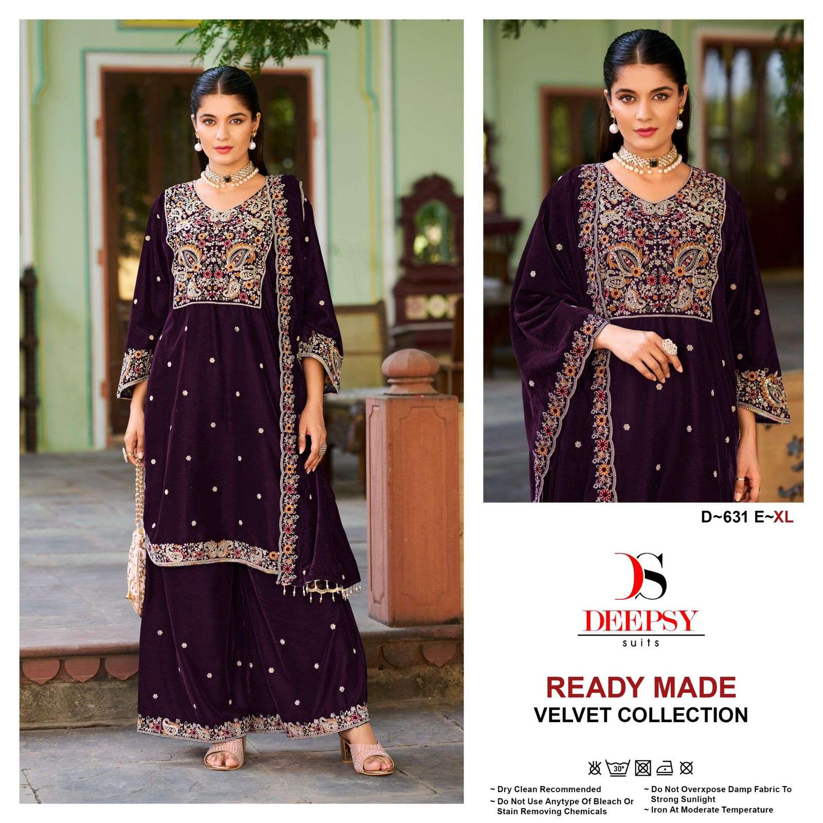 D-631 COLOURS BY DEEPSY SUITS HEAVY VELVET EMBROIDERY PAKISTANI DRESSES