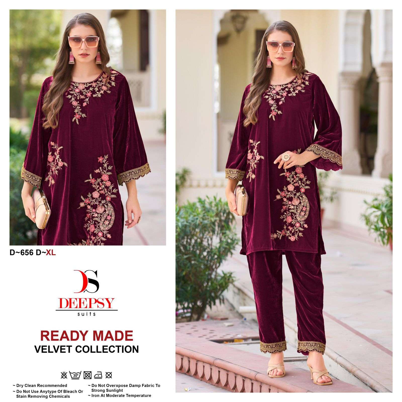 D-656 COLOURS BY DEEPSY SUITS HEAVY VELVET EMBROIDERY PAKISTANI DRESSES