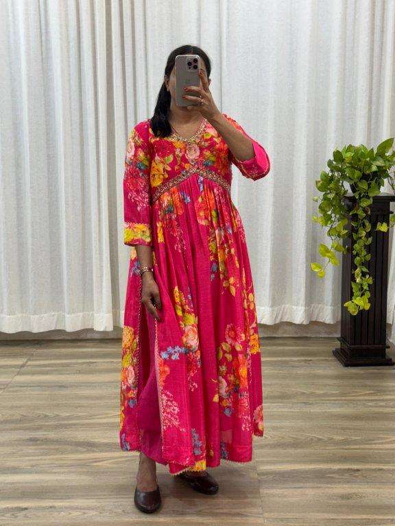 DN-414 BY ASLIWHOLESALE SOFT CHINON PRINTED DRESSES