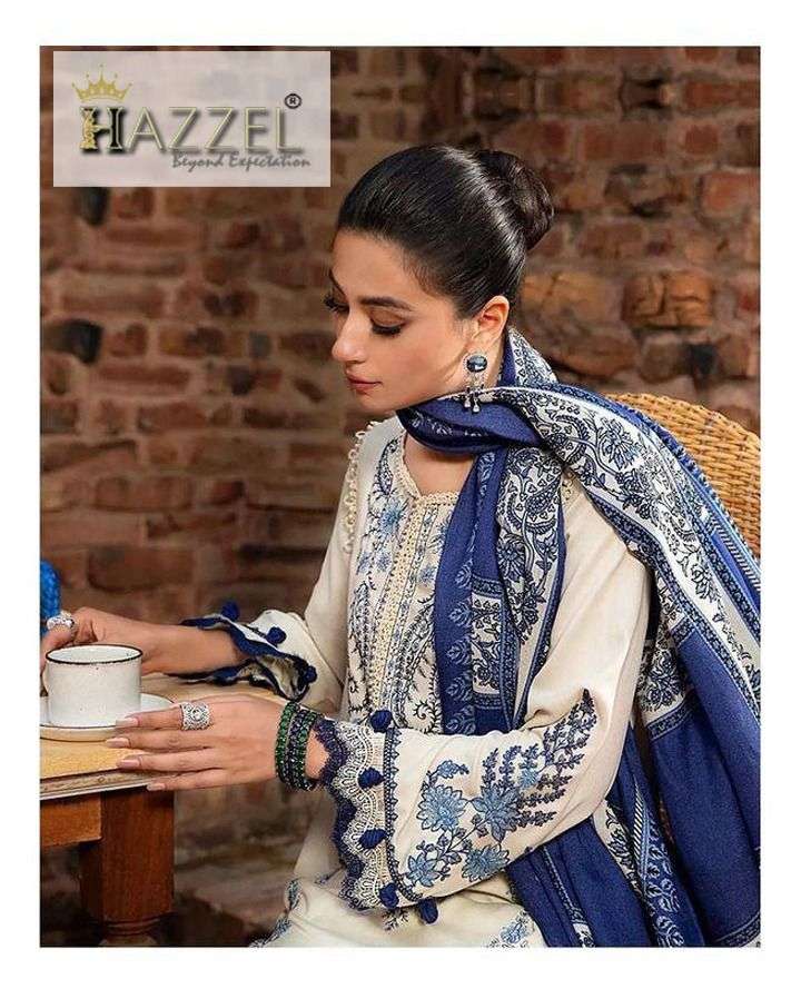 HAZZEL 047 HIT DESIGN BY HAZZEL HEAVY RAYON COTTON WORK PAKISTANI DRESSES